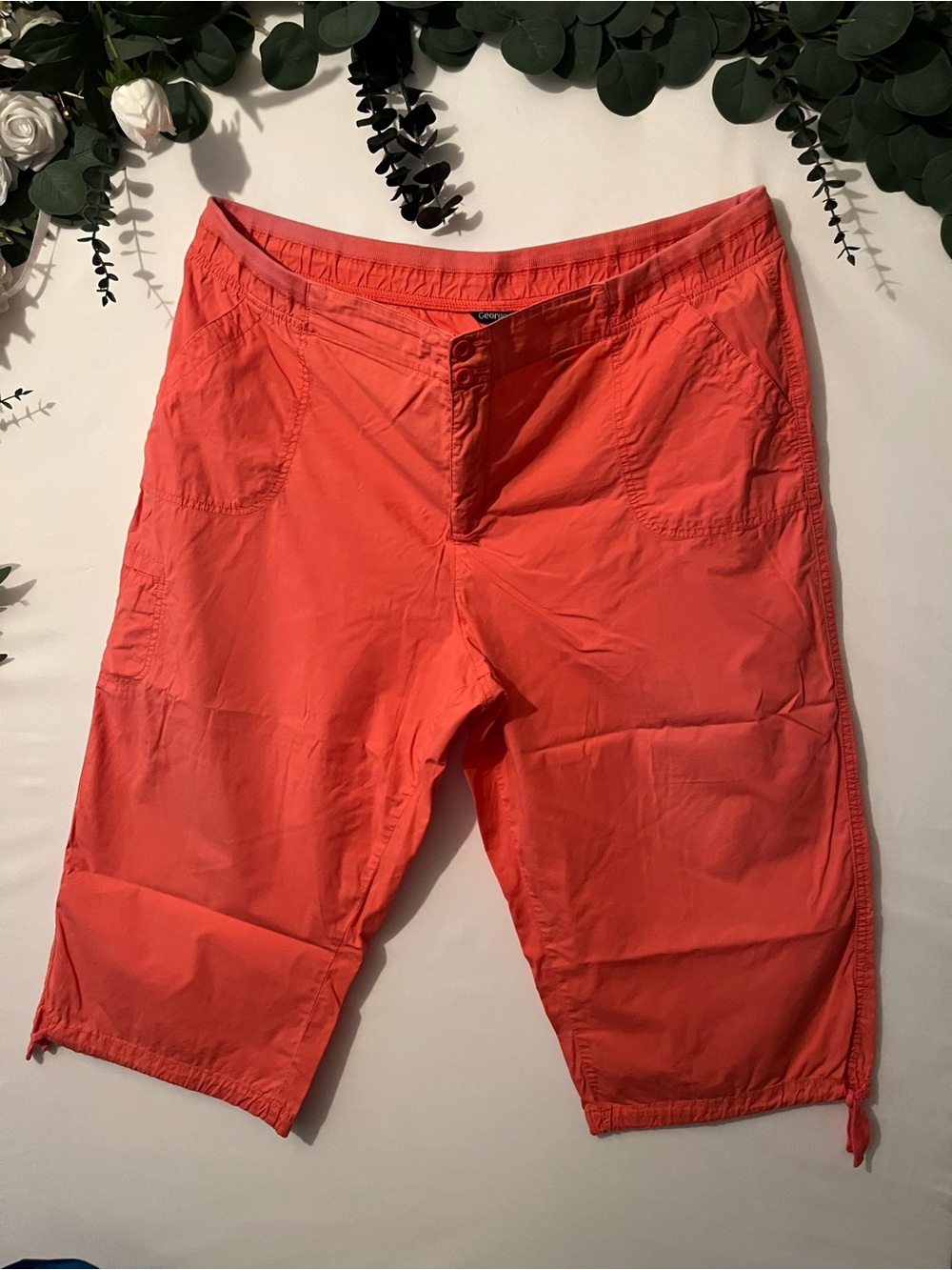 George Coral Orange Athletic Shorts